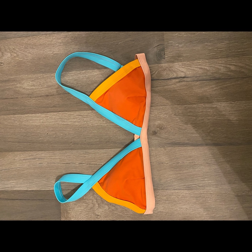 color block bikini top